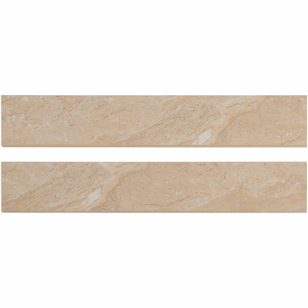 Aria Oro 3 In. X 18 In. Porcelain Bullnose Tile Trim In Brown, 25PK